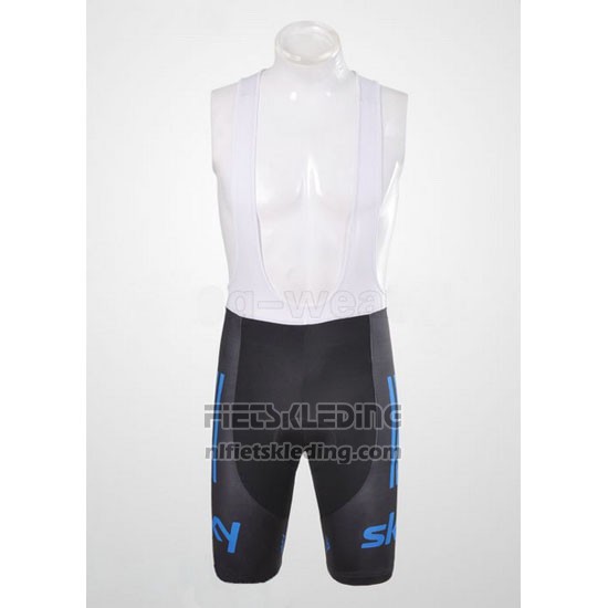 2012 Fietskleding Sky Zwart en Blauw Korte Mouwen en Koersbroek
